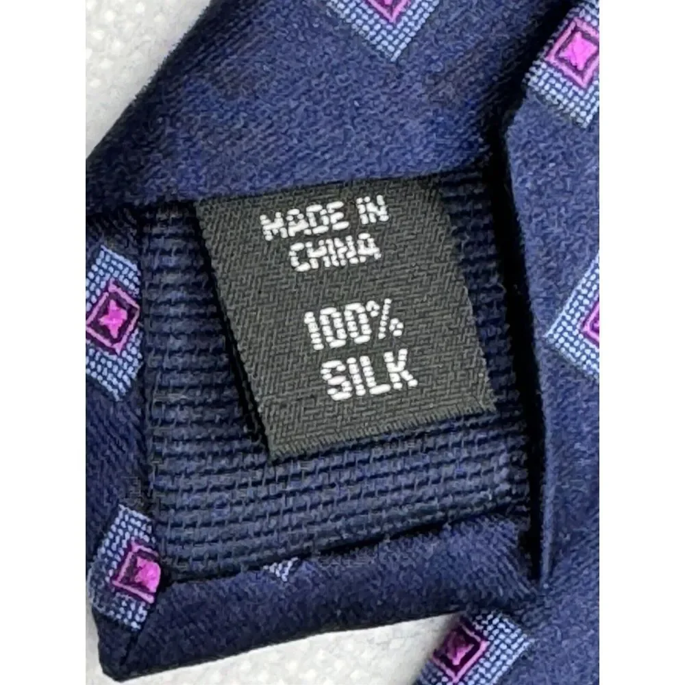 Michael Kors Tie Jacquard‎ Navy Pink Square 58
